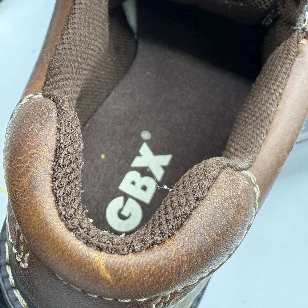 GBX Dress Shoes Mens Size 8 Crowe Oxford Brown Leather Chunky Vintage 90s Y2K